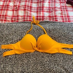 Shade & Shore Mustard yellow bakini top